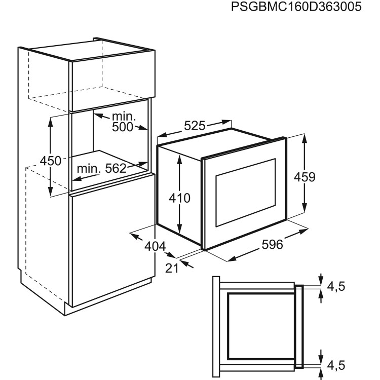 AEG 8000 Series Built-In Microwave - Black