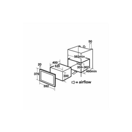 CDA MC31BL Built-in or Freestanding Microwave and Grill