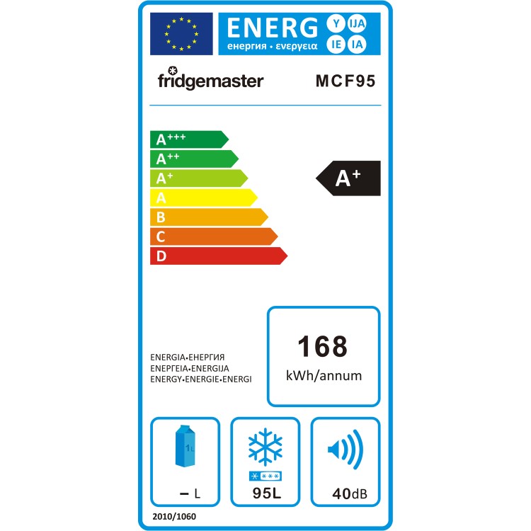 Fridgemaster MCF95 95 Litre Chest Freezer 56cm Deep A+ Energy Rating 54cm Wide - White