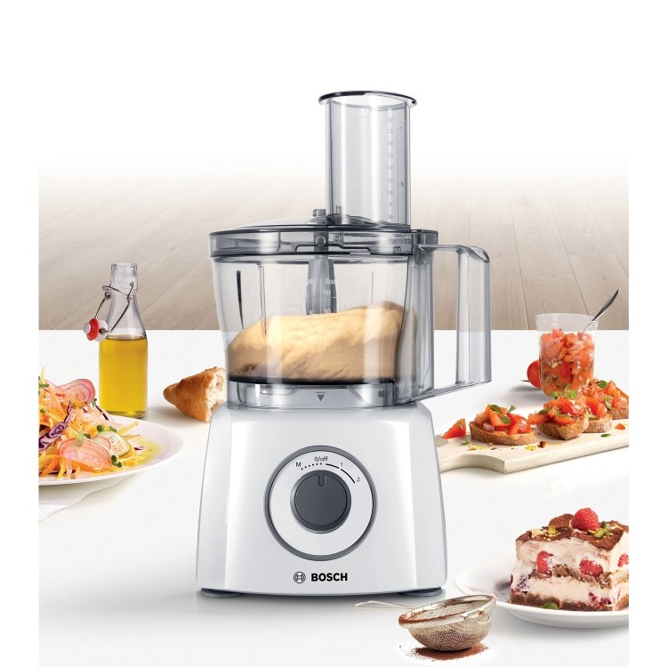 Bosch MultiTalent 3 700W Compact Food Processor - White