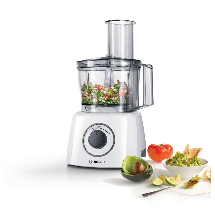 Bosch MultiTalent 3 700W Compact Food Processor - White