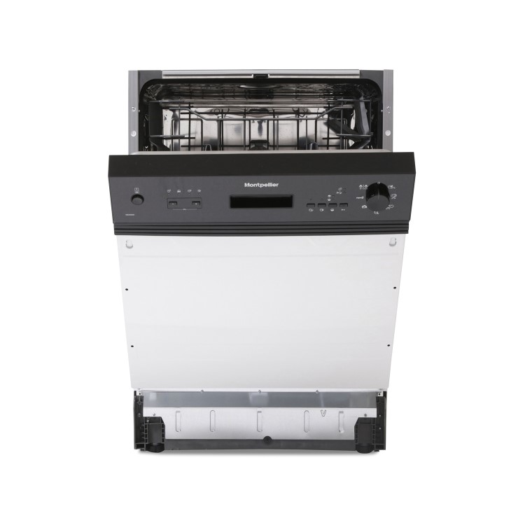 Montpellier MDI655 Semi Integrated Dishwasher - Black