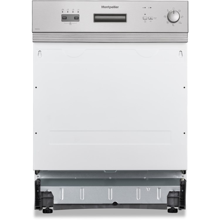 Montpellier MDI655 Semi Integrated Dishwasher - Silver