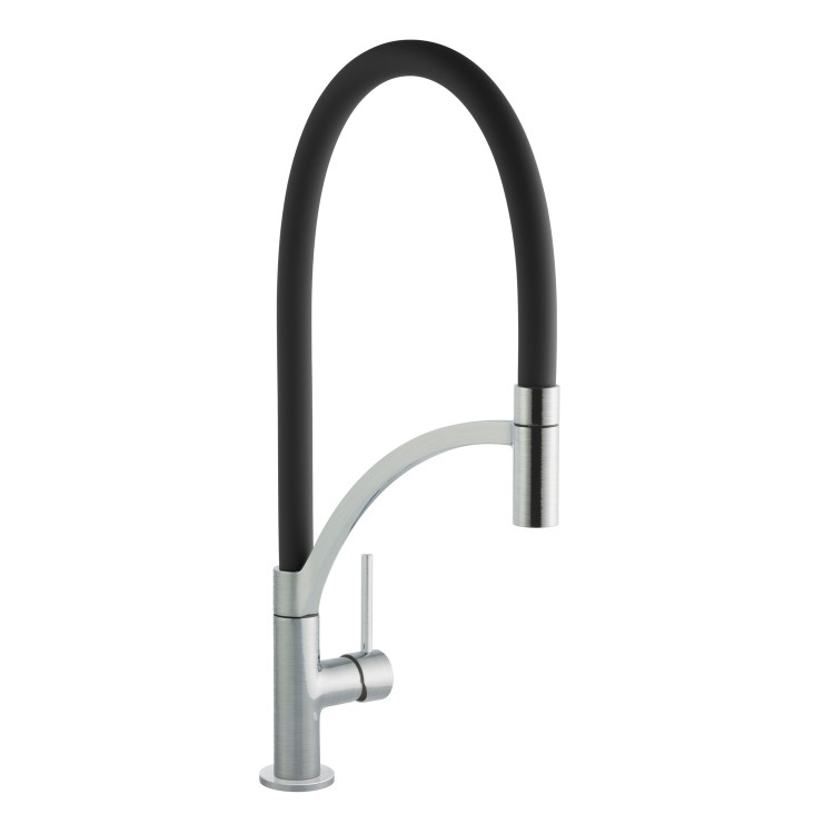 Enza Medina Single Lever Monobloc Pull Out Kitchen Tap- Black