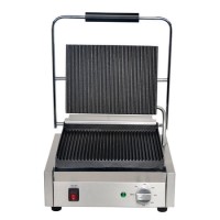 Mercury Bistro Single Contact Grill Ribbed Top And Bottom Plate Panini Grill 13 amp MEP-M-SARR-1