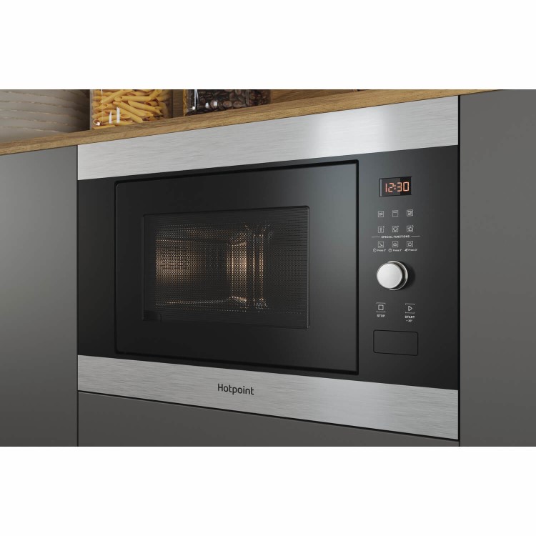 Hotpoint Built-In Microwave with Grill - Stainless Steel