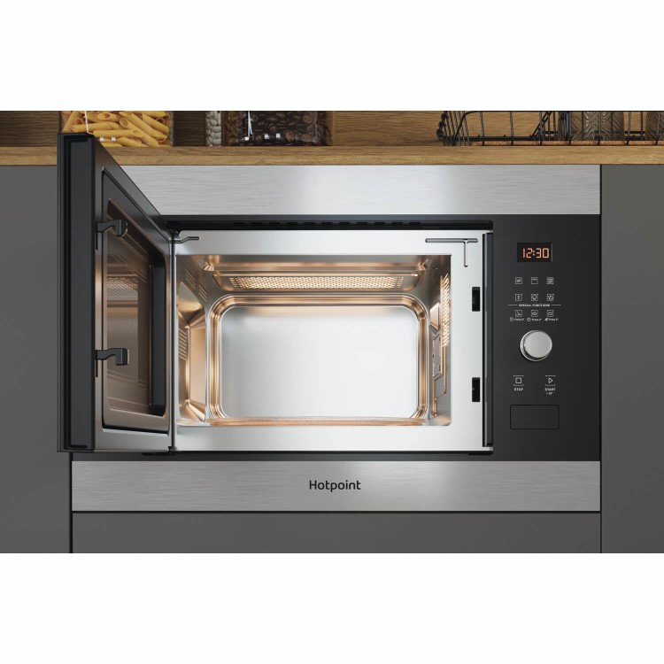 Hotpoint Built-In Microwave with Grill - Stainless Steel