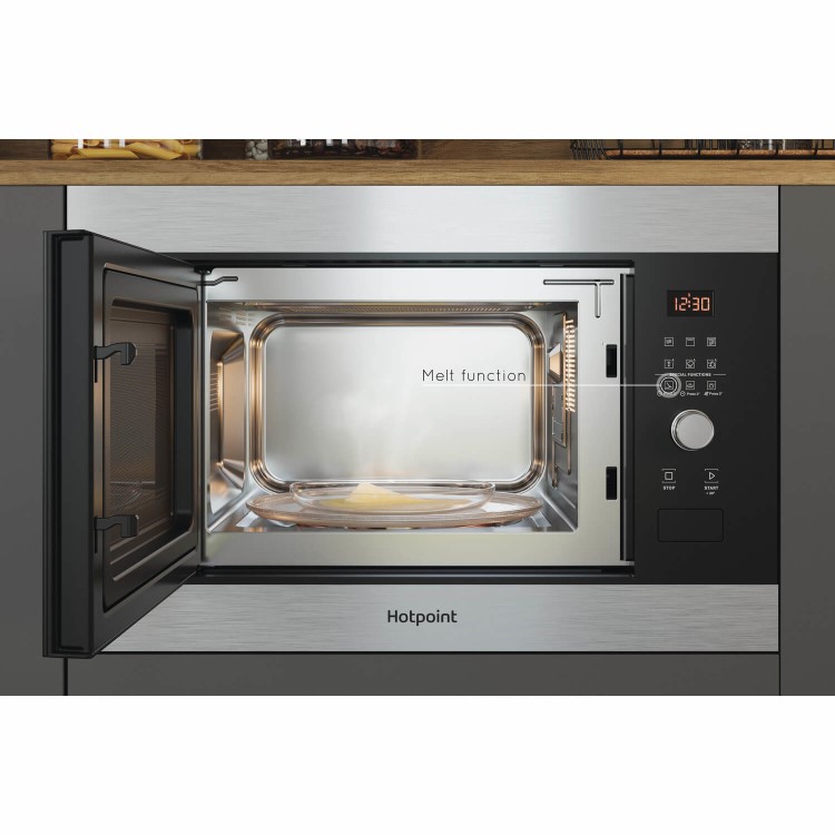 Hotpoint Built-In Microwave with Grill - Stainless Steel