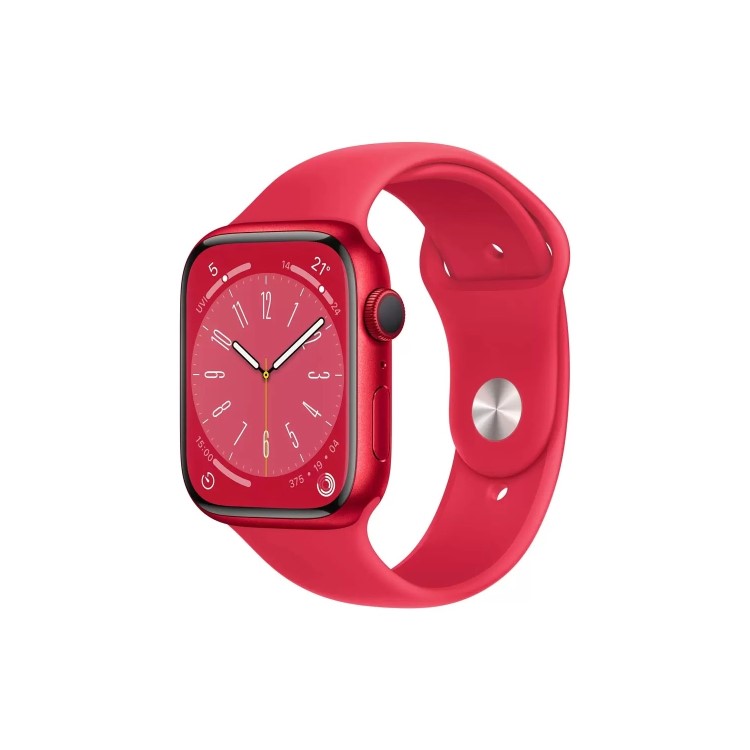 Apple Watch Series 8 GPS 45mm PRODUCTRED Aluminium Case with PRODUCTRED Sport Band - Regular