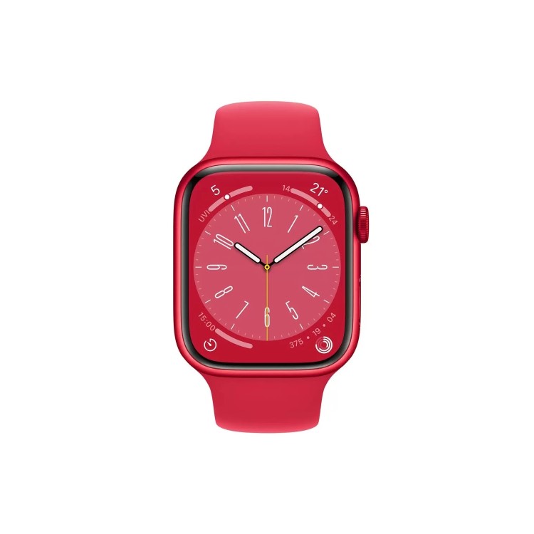 Apple Watch Series 8 GPS 45mm PRODUCTRED Aluminium Case with PRODUCTRED Sport Band - Regular