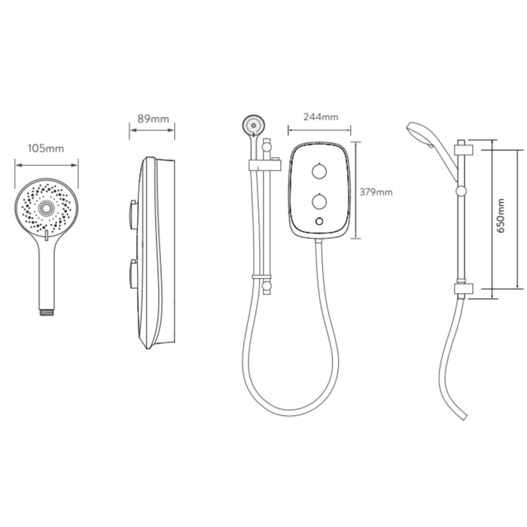 Aqualisa eMOTION Electric Shower - 10.5kw - Arctic White