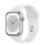 Apple Watch Series 8 GPS 45mm Silver Aluminium Case with White Sport Band - Regular