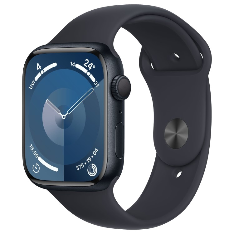 Refurbished Apple Watch Series 9 GPS 41mm Midnight Aluminium Case with Midnight Sport Band - M/L