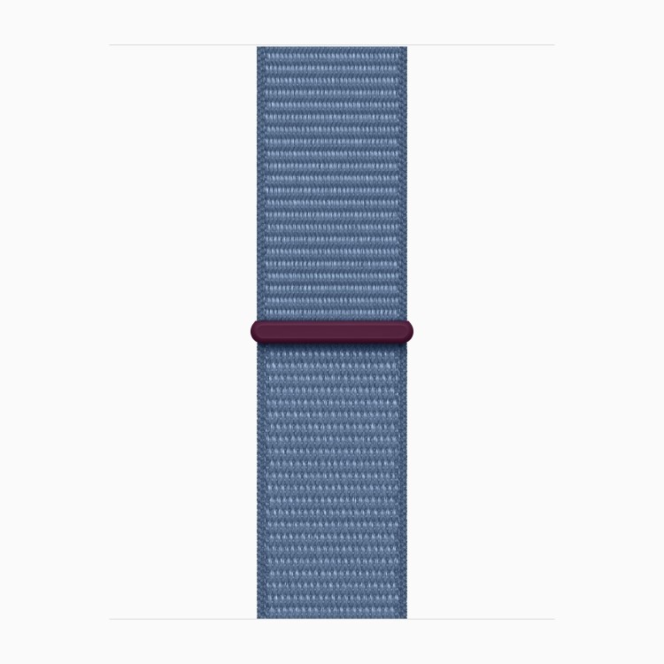 Apple Watch SE 2nd Gen GPS 44mm Silver Aluminium Case with Winter Blue Sport Loop