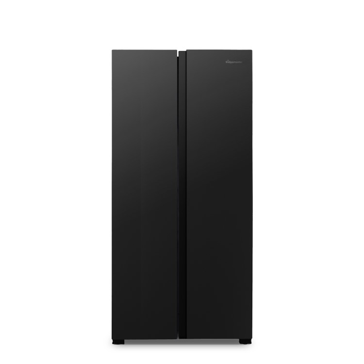 Fridgemaster 441 Litre Side-By-Side American Fridge Freezer - Black