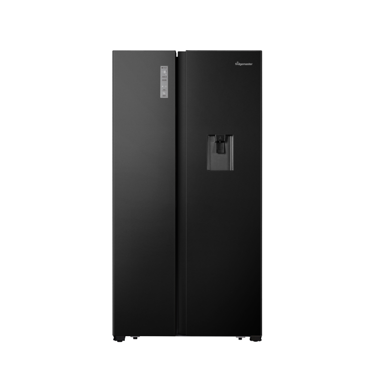 Fridgemaster 519 Litre Side-By-Side American Fridge Freezer - Black