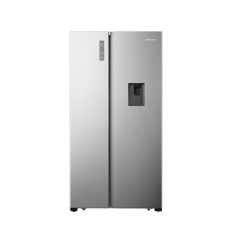 Fridgemaster 519 Litre Side-By-Side American Fridge Freezer - Silver