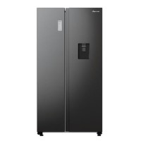 Refurbished Fridgemaster MS91547BFE Freestanding 547 Litre Frost Free American Fridge Freezer Black