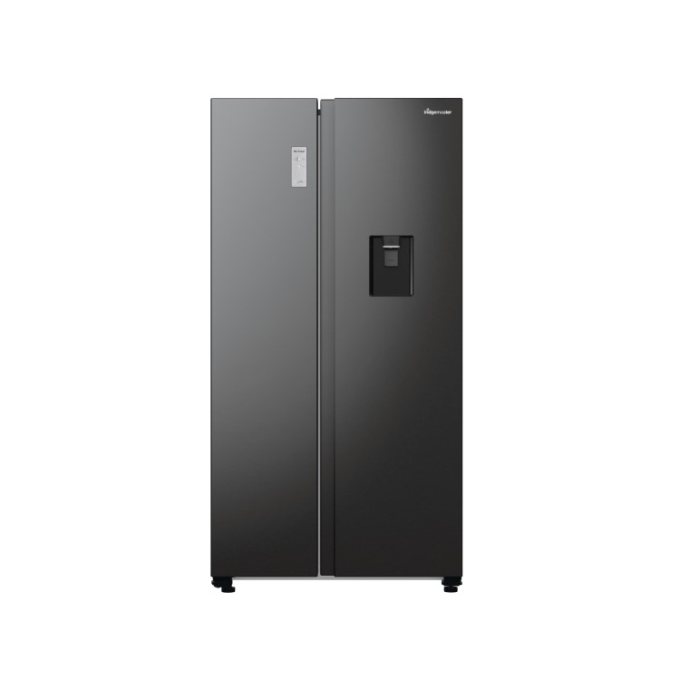 Refurbished Fridgemaster MS91547BFE Freestanding 547 Litre Frost Free American Fridge Freezer Black