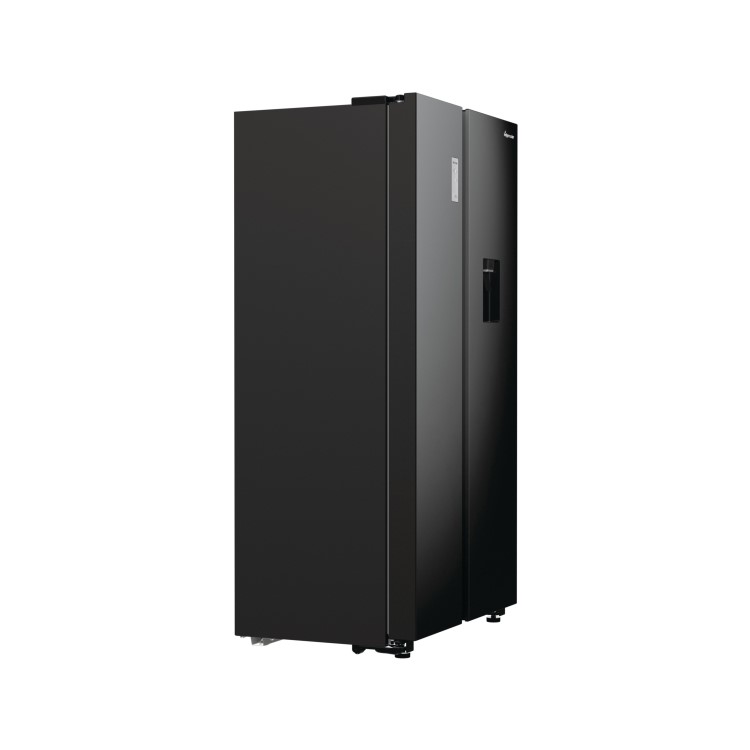 Refurbished Fridgemaster MS91547BFE Freestanding 547 Litre Frost Free American Fridge Freezer Black