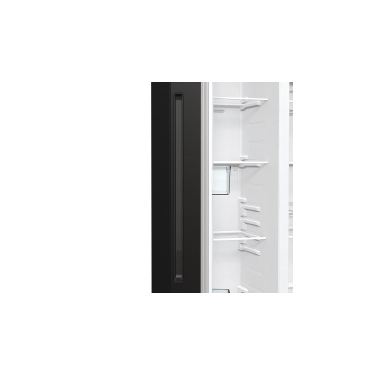 Refurbished Fridgemaster MS91547BFE Freestanding 547 Litre Frost Free American Fridge Freezer Black