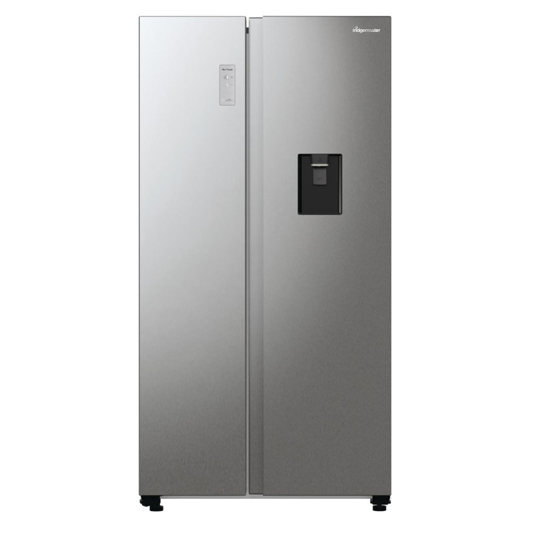 Fridgemaster 547 Litre Side-By-Side American Fridge Freezer - Silver