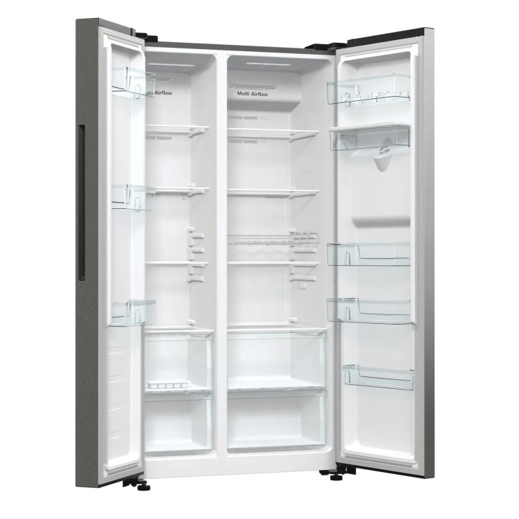 Fridgemaster 547 Litre Side-By-Side American Fridge Freezer - Silver