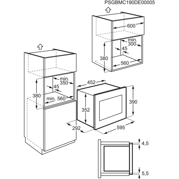 AEG 3000 Series Built-In Microwave - Stainless Steel