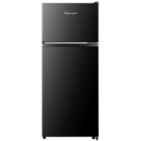 Fridgemaster 124 Litre 80/20 Top Mount Freestanding Fridge Freezer - Black