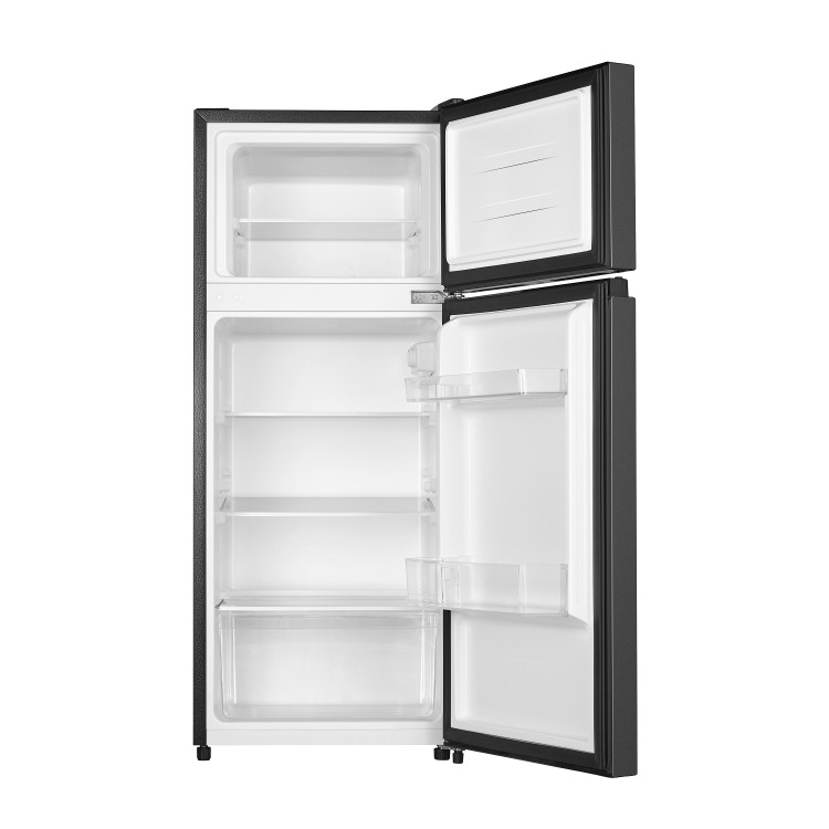 Fridgemaster 124 Litre 80/20 Top Mount Freestanding Fridge Freezer - Black