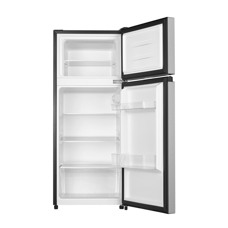 Fridgemaster 124 Litre 80/20 Top Mount Freestanding Fridge Freezer - Silver