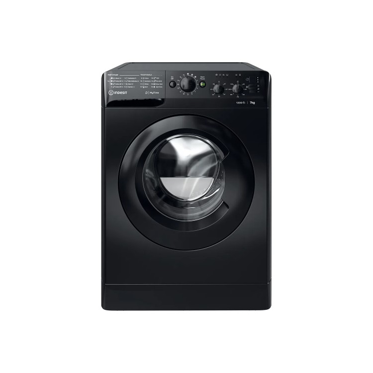 Indesit MyTime 7kg 1200rpm Washing Machine - Black