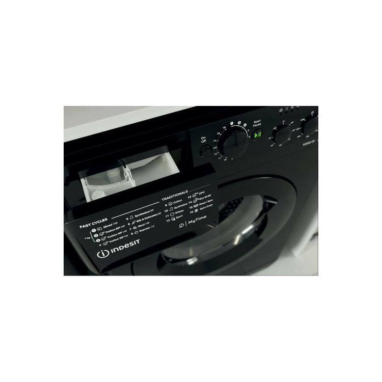 Indesit MyTime 7kg 1200rpm Washing Machine - Black