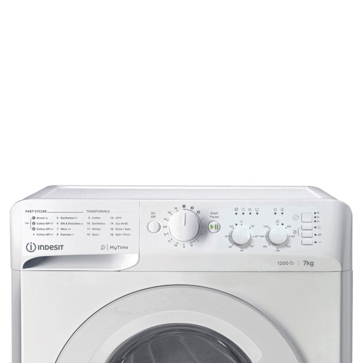 Indesit MyTime 7kg 1200rpm Washing Machine - White