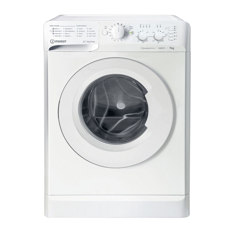 Refurbished Indesit MyTime MTWC71485WUK Freestanding 7KG 1400 Spin Washing Machine White