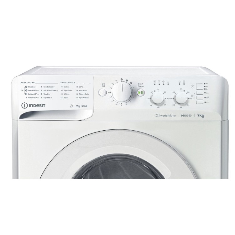 Refurbished Indesit MyTime MTWC71485WUK Freestanding 7KG 1400 Spin Washing Machine White