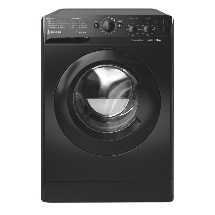 Indesit MyTime 8kg 1400rpm Washing Machine - Black