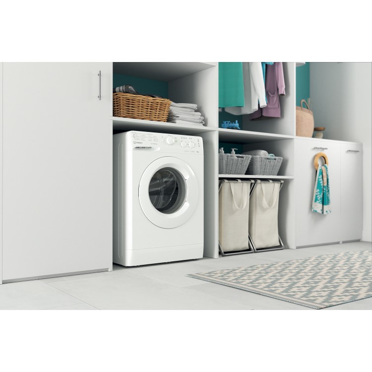 Refurbished Indesit MTWC91295WUKN Freestanding 9KG 1200 Spin Washing Machine White