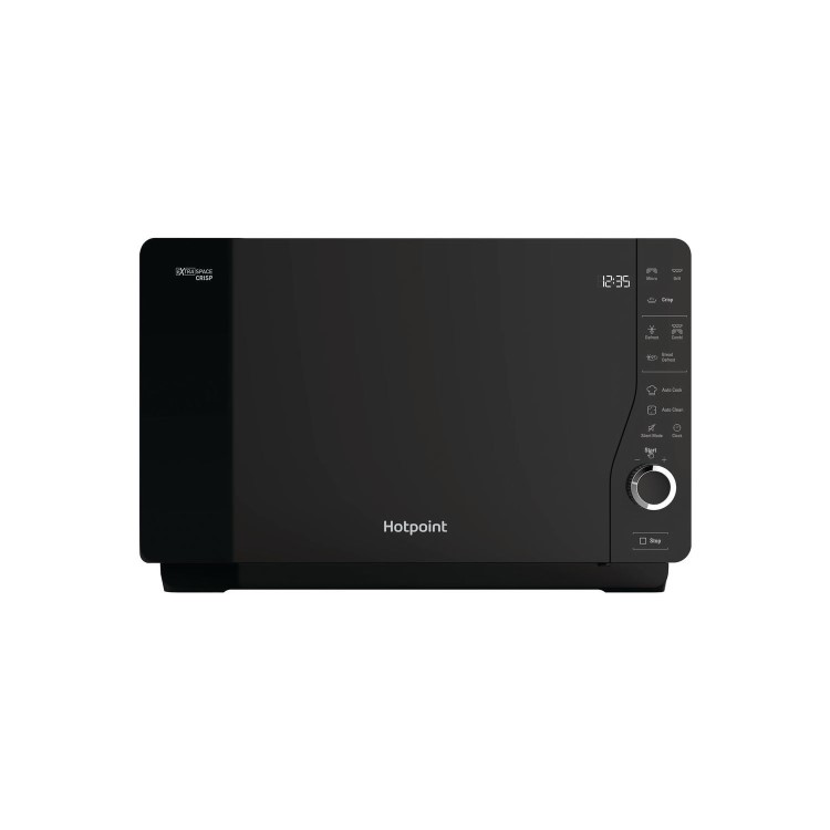 Hotpoint Xtraspace Flatbed 25L Microwave Oven With Grill & Crisp Function  - Black