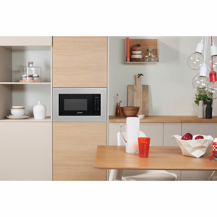 Indesit Built-In Microwave with Grill - Stainless Steel