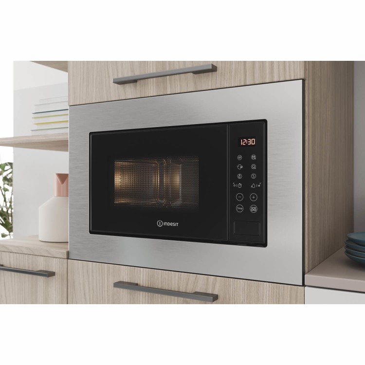 Indesit Built-In Microwave with Grill - Stainless Steel