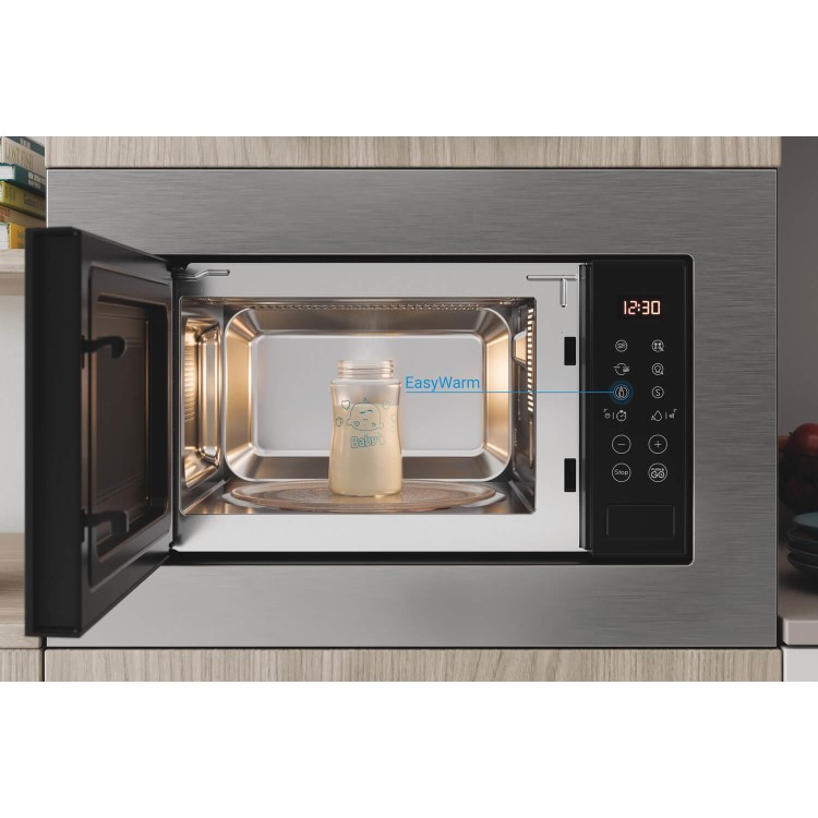 Indesit Built-In Microwave with Grill - Stainless Steel