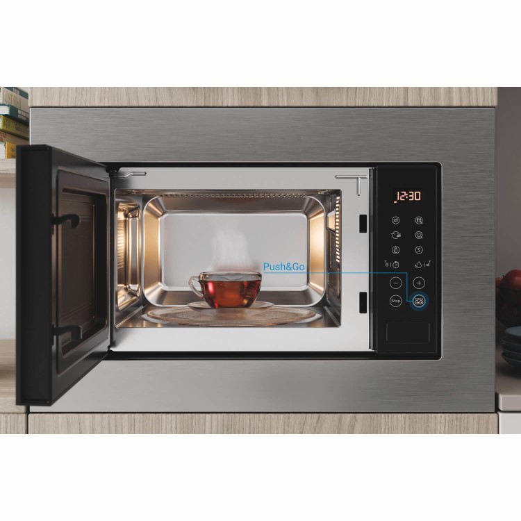 Indesit Built-In Microwave with Grill - Stainless Steel