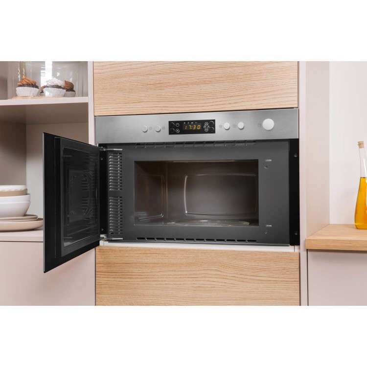 Indesit Built-In Microwave with Grill - Stainless Steel