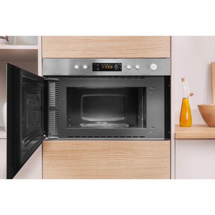 Indesit Built-In Microwave with Grill - Stainless Steel