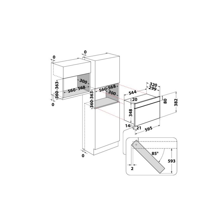 Indesit Built-In Microwave with Grill - Stainless Steel