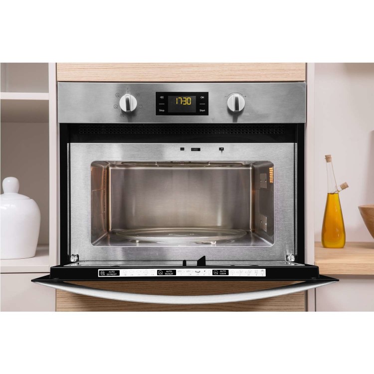 Indesit Built-In Microwave with Grill - Stainless Steel