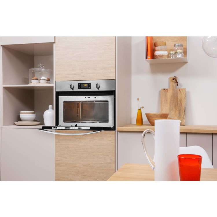 Indesit Built-In Microwave with Grill - Stainless Steel