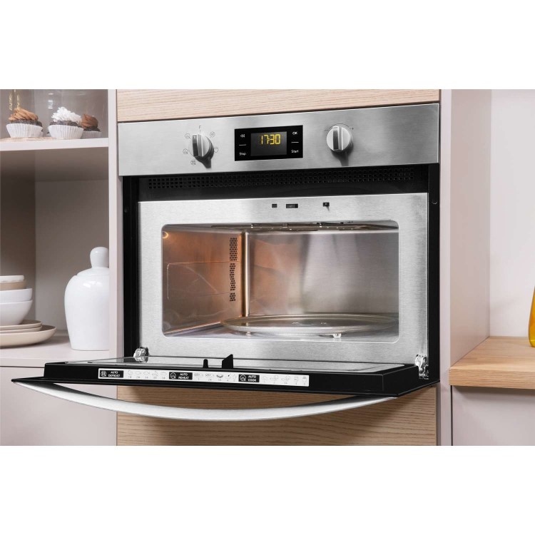 Indesit Built-In Microwave with Grill - Stainless Steel