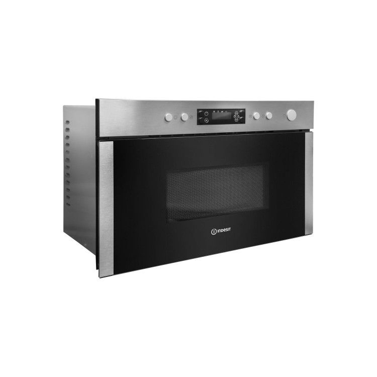 Refurbished Indesit Aria MWI5213IX Built In 22L 700W Microwave Stainless Steel